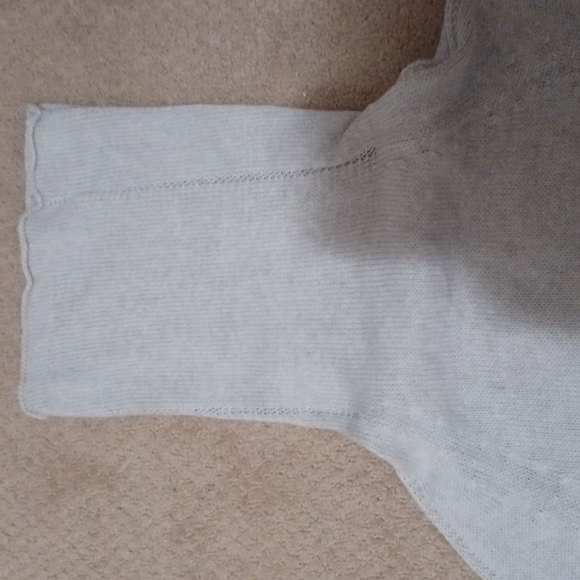 Theory Gorgeous Heather grey cotton cashmere funnel neck Sweater S Excellent - Picture 10 of 11